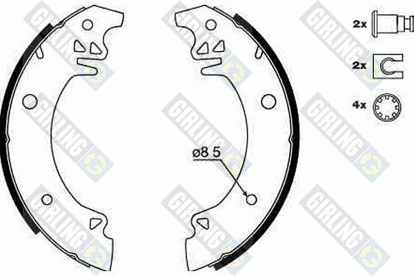 5180653 GIRLING Комплект тормозных колодок (фото 1)