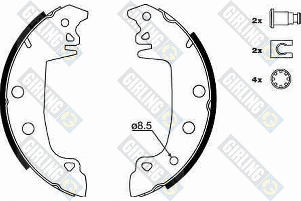 5183173 GIRLING Комплект тормозных колодок (фото 1)
