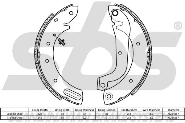 18492722597 SBS Комплект тормозных колодок (фото 2)