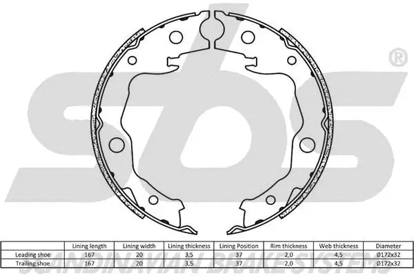18492722777 SBS Комплект тормозных колодок (фото 2)