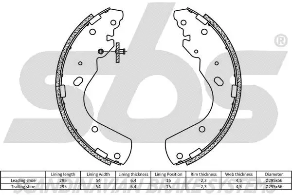 18492725665 SBS Комплект тормозных колодок (фото 2)