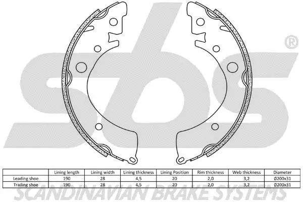 18492726435 SBS Комплект тормозных колодок (фото 2)