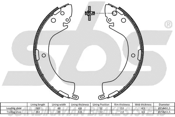 18492730606 SBS Комплект тормозных колодок (фото 2)