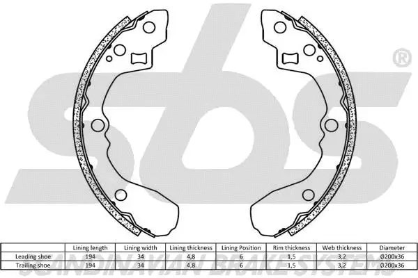 18492735590 SBS Комплект тормозных колодок (фото 2)