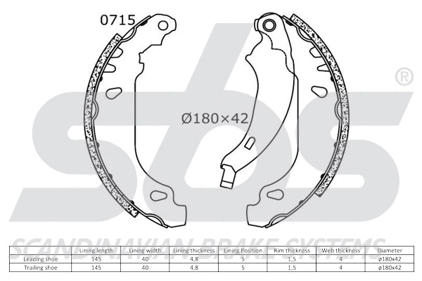 18492739637 SBS Комплект тормозных колодок (фото 2)