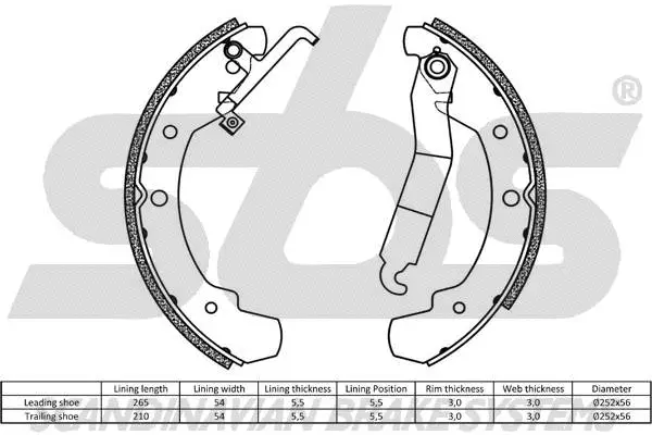 18492747295 SBS Комплект тормозных колодок (фото 2)