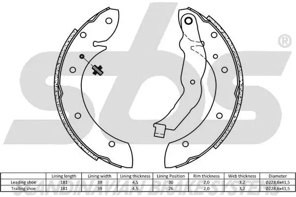 18492799575 SBS Комплект тормозных колодок (фото 2)