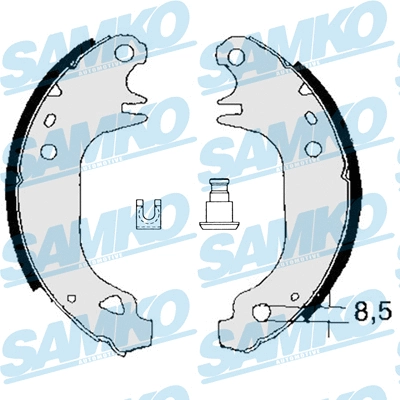 83110 SAMKO Комплект тормозных колодок (фото 1)