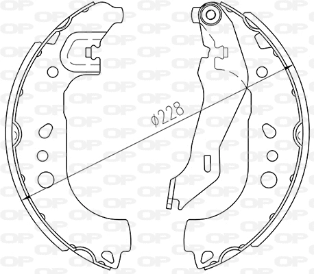 BSA2265.00 OPEN PARTS Комплект тормозных колодок (фото 1)