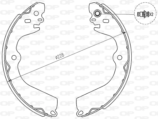 BSA2266.00 OPEN PARTS Комплект тормозных колодок (фото 1)