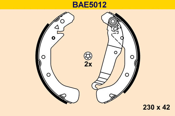 BAE5012 BARUM Комплект тормозных колодок (фото 1)