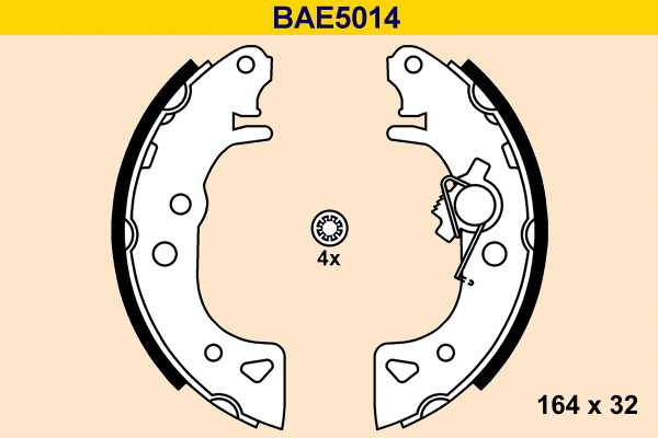 BAE5014 BARUM Комплект тормозных колодок (фото 1)