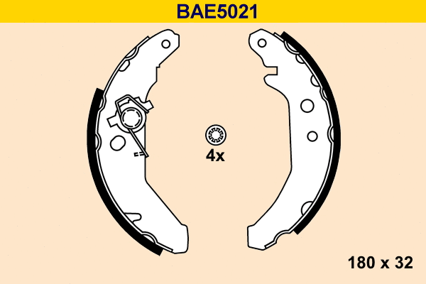 BAE5021 BARUM Комплект тормозных колодок (фото 1)