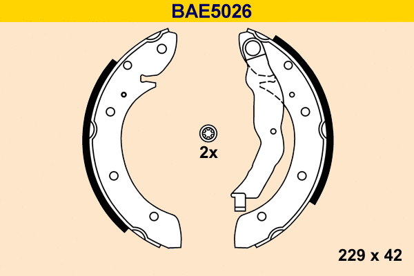 BAE5026 BARUM Комплект тормозных колодок (фото 1)