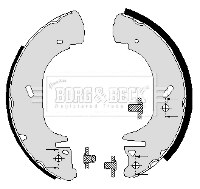 BBS6005 BORG & BECK Комплект тормозных колодок (фото 1)