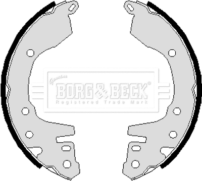 BBS6072 BORG & BECK Комплект тормозных колодок (фото 1)