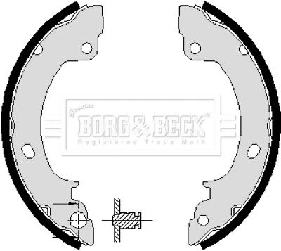 BBS6100 BORG & BECK Комплект тормозных колодок (фото 1)