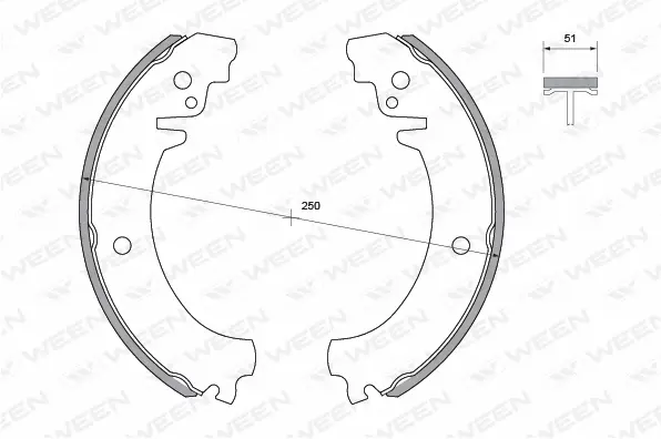 152-2001 WEEN Комплект тормозных колодок (фото 1)