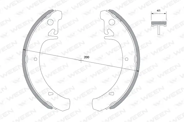 152-2002 WEEN Комплект тормозных колодок (фото 1)
