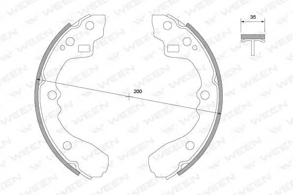 152-2015 WEEN Комплект тормозных колодок (фото 1)
