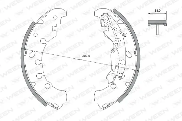 152-2019 WEEN Комплект тормозных колодок (фото 1)