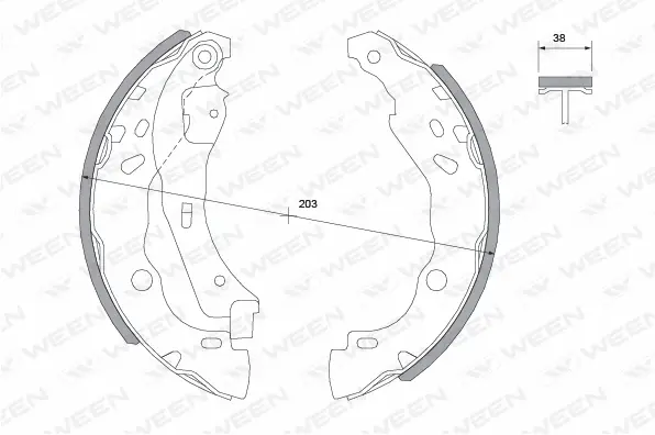 152-2021 WEEN Комплект тормозных колодок (фото 1)