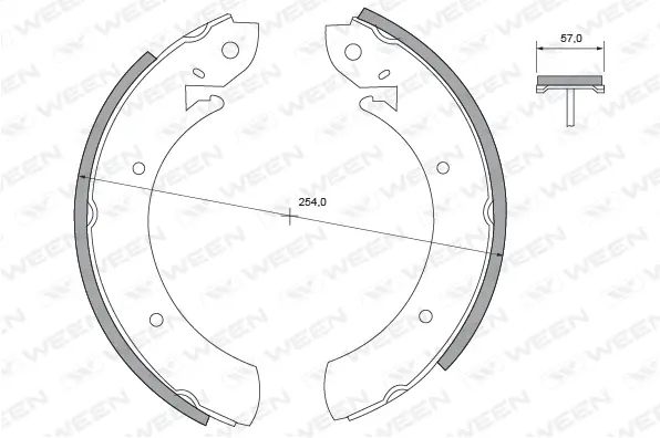 152-2027 WEEN Комплект тормозных колодок (фото 1)