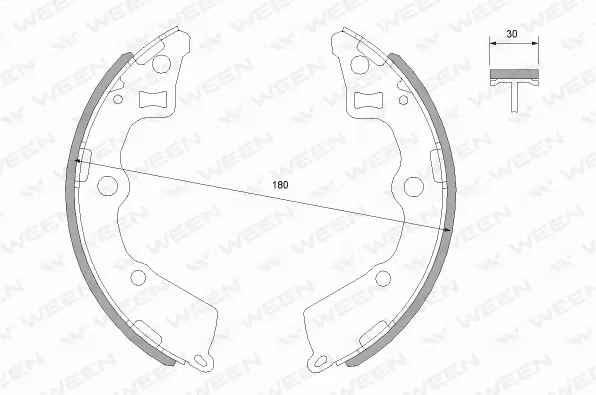 152-2030 WEEN Комплект тормозных колодок (фото 1)