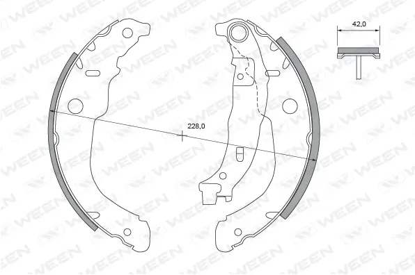 152-2046 WEEN Комплект тормозных колодок (фото 1)