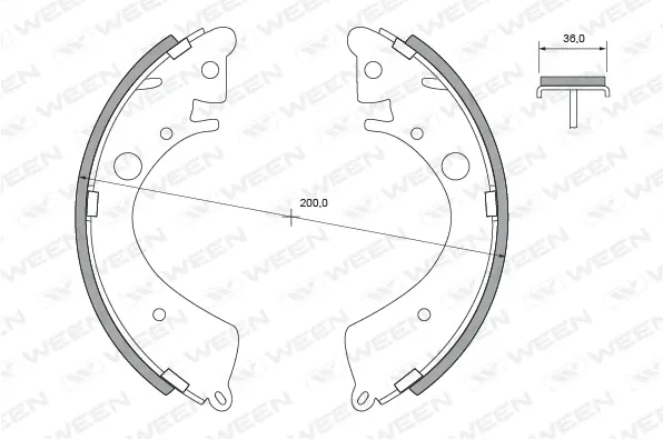 152-2056 WEEN Комплект тормозных колодок (фото 1)