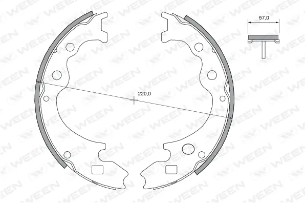 152-2109 WEEN Комплект тормозных колодок (фото 1)