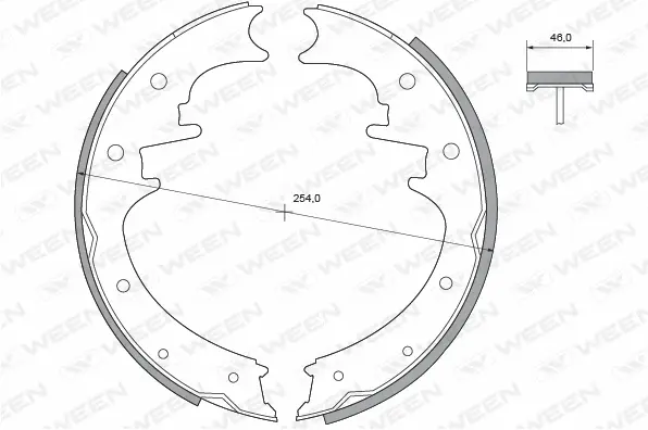 152-2118 WEEN Комплект тормозных колодок (фото 1)