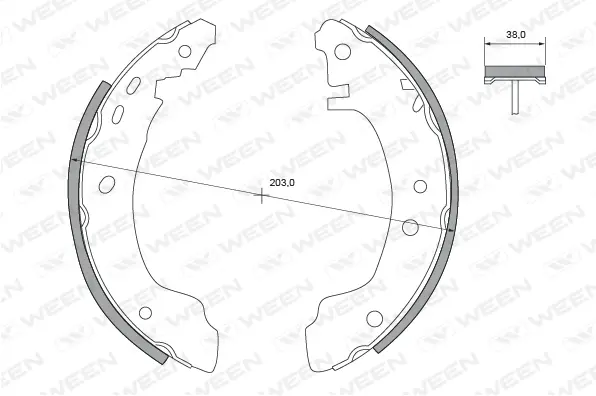 152-2144 WEEN Комплект тормозных колодок (фото 1)