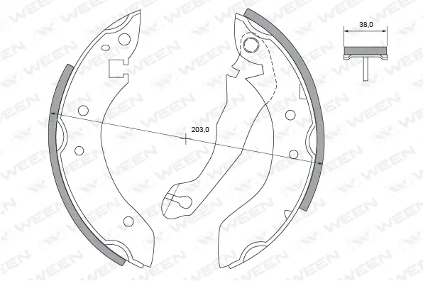 152-2180 WEEN Комплект тормозных колодок (фото 1)