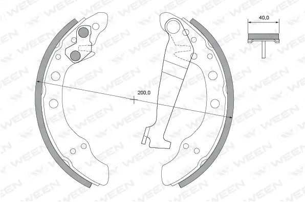 152-2252 WEEN Комплект тормозных колодок (фото 1)