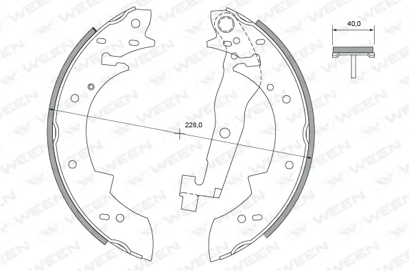 152-2288 WEEN Комплект тормозных колодок (фото 1)
