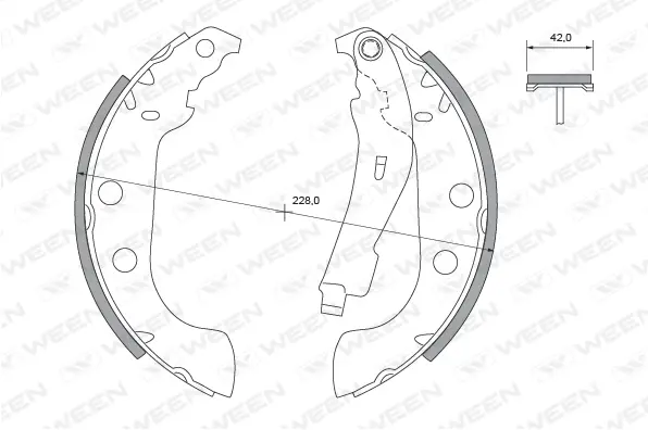 152-2324 WEEN Комплект тормозных колодок (фото 1)
