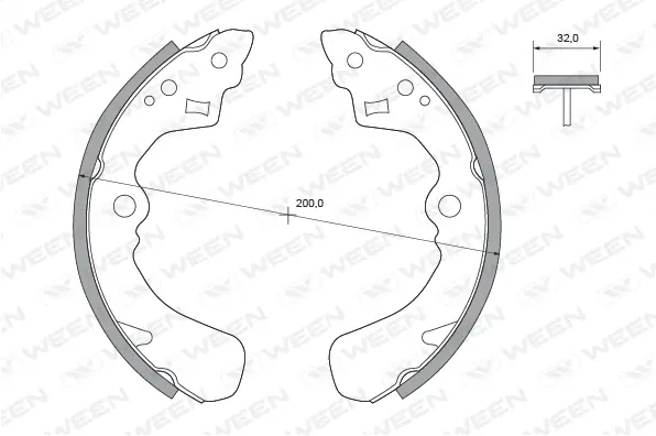 152-2376 WEEN Комплект тормозных колодок (фото 1)