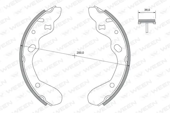 152-2390 WEEN Комплект тормозных колодок (фото 1)
