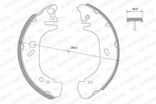 152-2413 WEEN Комплект тормозных колодок (фото 1)