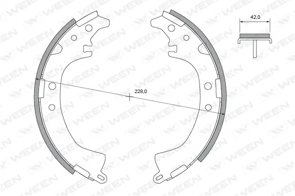 152-2423 WEEN Комплект тормозных колодок (фото 1)