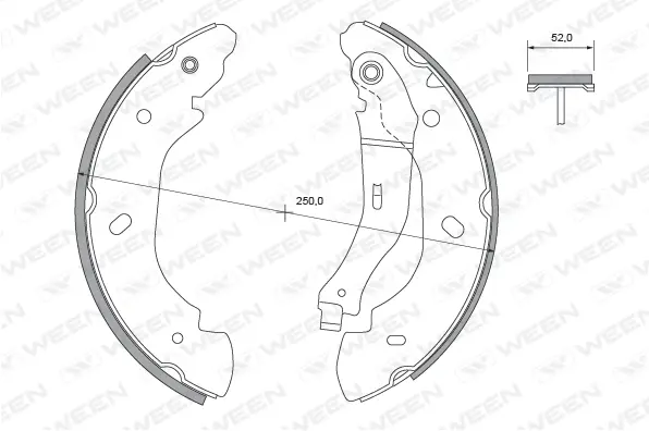152-2444 WEEN Комплект тормозных колодок (фото 1)