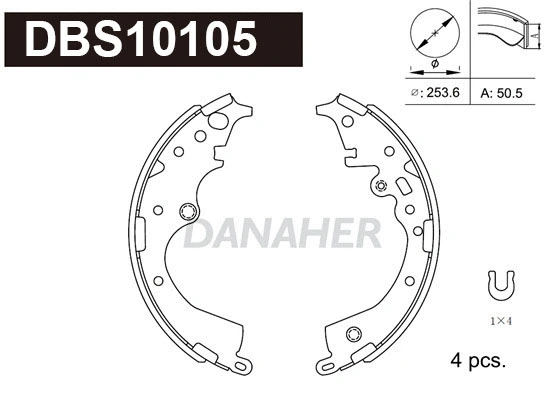 DBS10105 DANAHER Комплект тормозных колодок (фото 1)