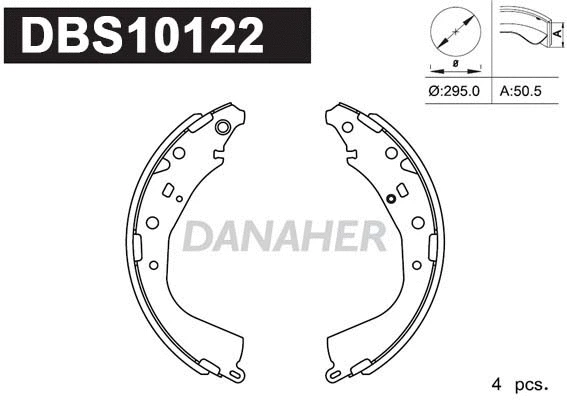 DBS10122 DANAHER Комплект тормозных колодок (фото 1)