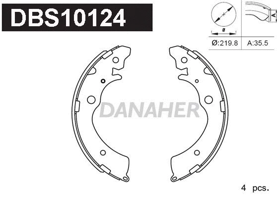 DBS10124 DANAHER Комплект тормозных колодок (фото 1)