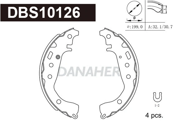 DBS10126 DANAHER Комплект тормозных колодок (фото 1)