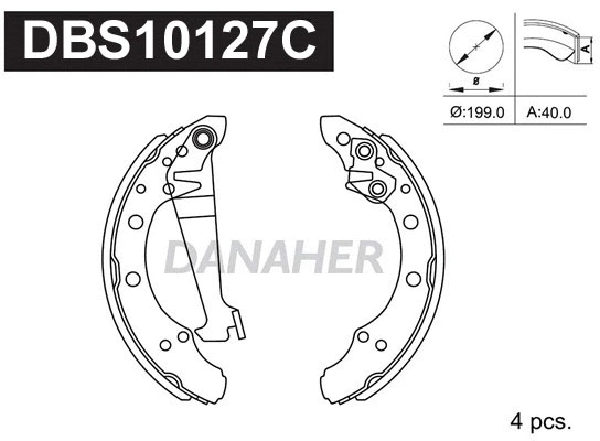 DBS10127C DANAHER Комплект тормозных колодок (фото 1)