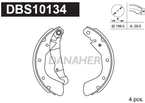 DBS10134 DANAHER Комплект тормозных колодок (фото 1)