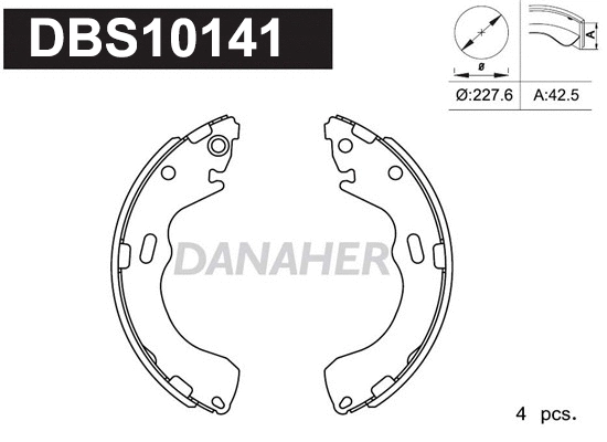 DBS10141 DANAHER Комплект тормозных колодок (фото 1)