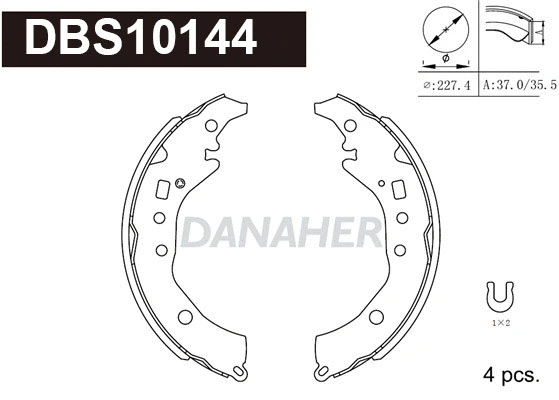 DBS10144 DANAHER Комплект тормозных колодок (фото 1)